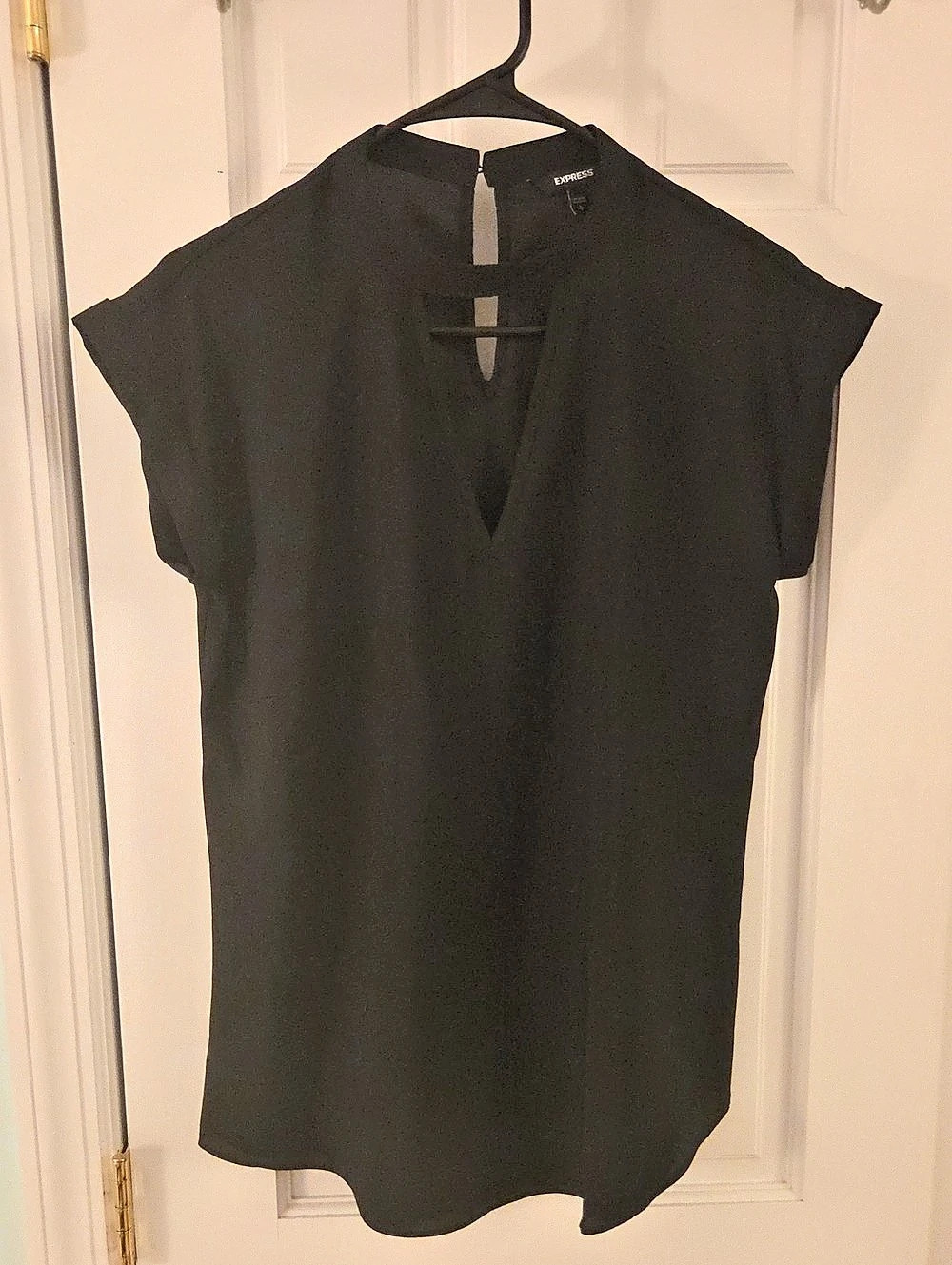 Express Black Keyhole Blouse Size Small